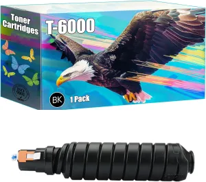 T-6000 Toner Cartridges Compatible for Toshiba E Studio 520 523 555 556 600 603 655 656 Printer, High Yield 63400 Pages, Bright Colors Clear Printing (1 Pack Black)