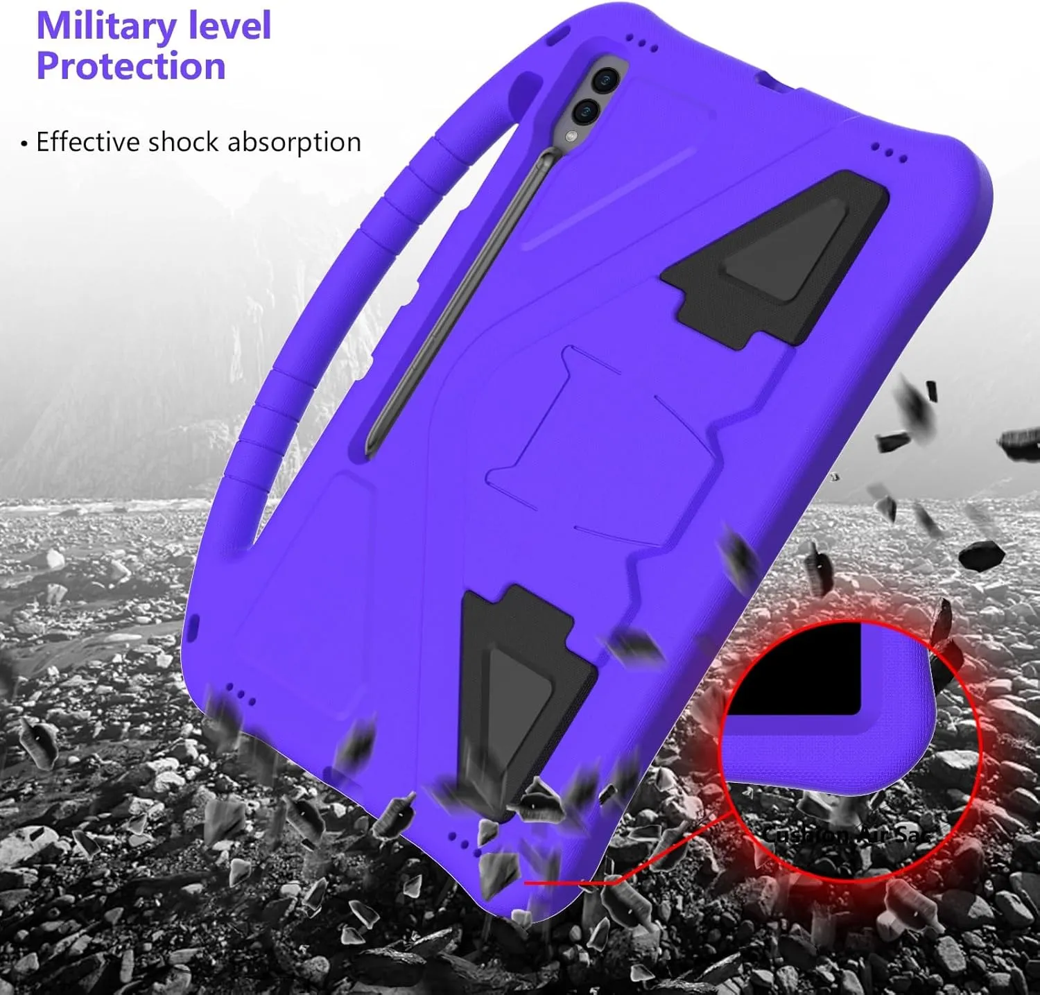 Tablet PC Bags Cases Sleeves Lightweight Shockproof Kids Friendly Cover Compatible with Samsung Galaxy Tab S10 Ultra 14.6 inch 2024 SM-X920,with Handle Stand Thickned Cornor Impact Protection Tablet C