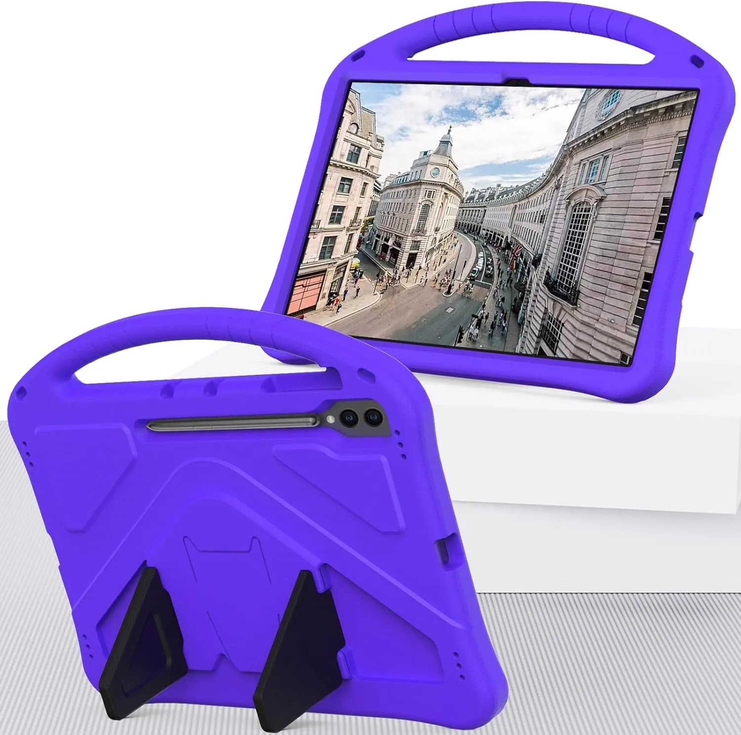 Tablet PC Bags Cases Sleeves Lightweight Shockproof Kids Friendly Cover Compatible with Samsung Galaxy Tab S10 Ultra 14.6 inch 2024 SM-X920,with Handle Stand Thickned Cornor Impact Protection Tablet C