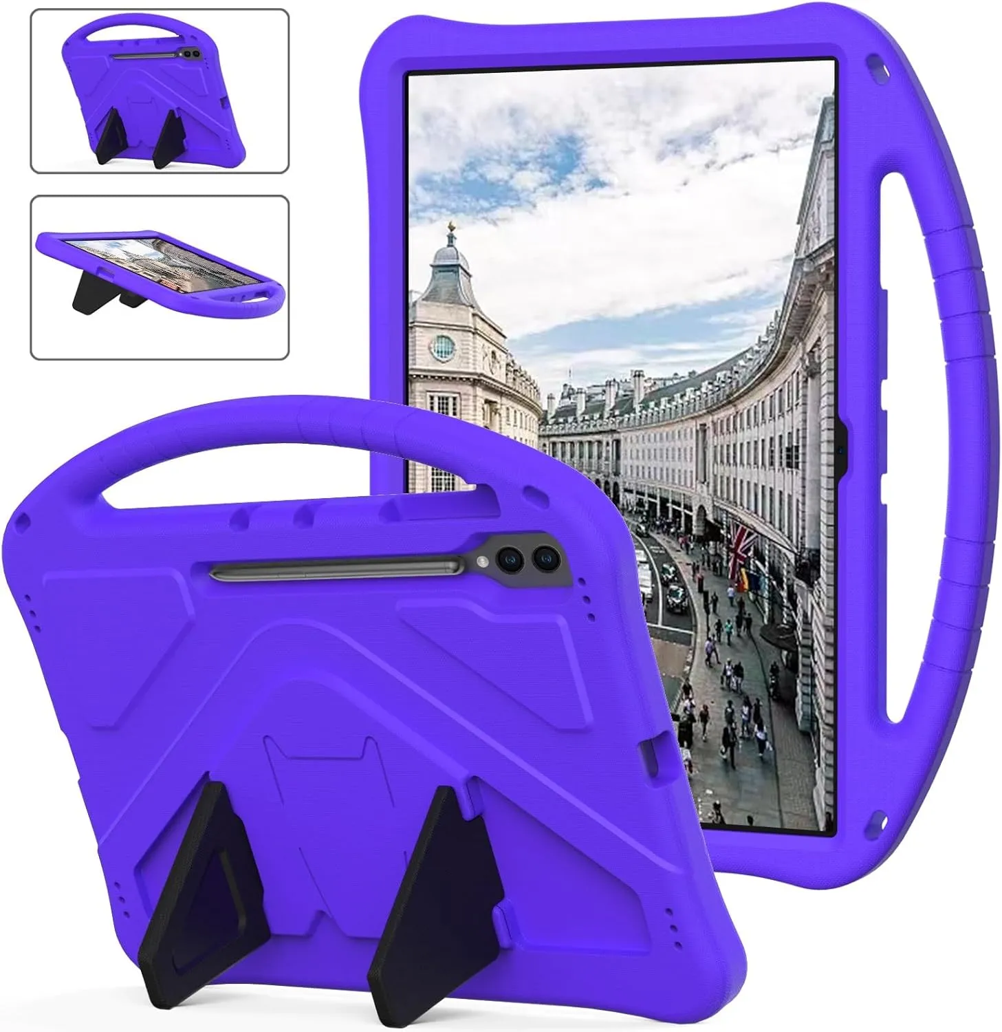 Tablet PC Bags Cases Sleeves Lightweight Shockproof Kids Friendly Cover Compatible with Samsung Galaxy Tab S10 Ultra 14.6 inch 2024 SM-X920,with Handle Stand Thickned Cornor Impact Protection Tablet C