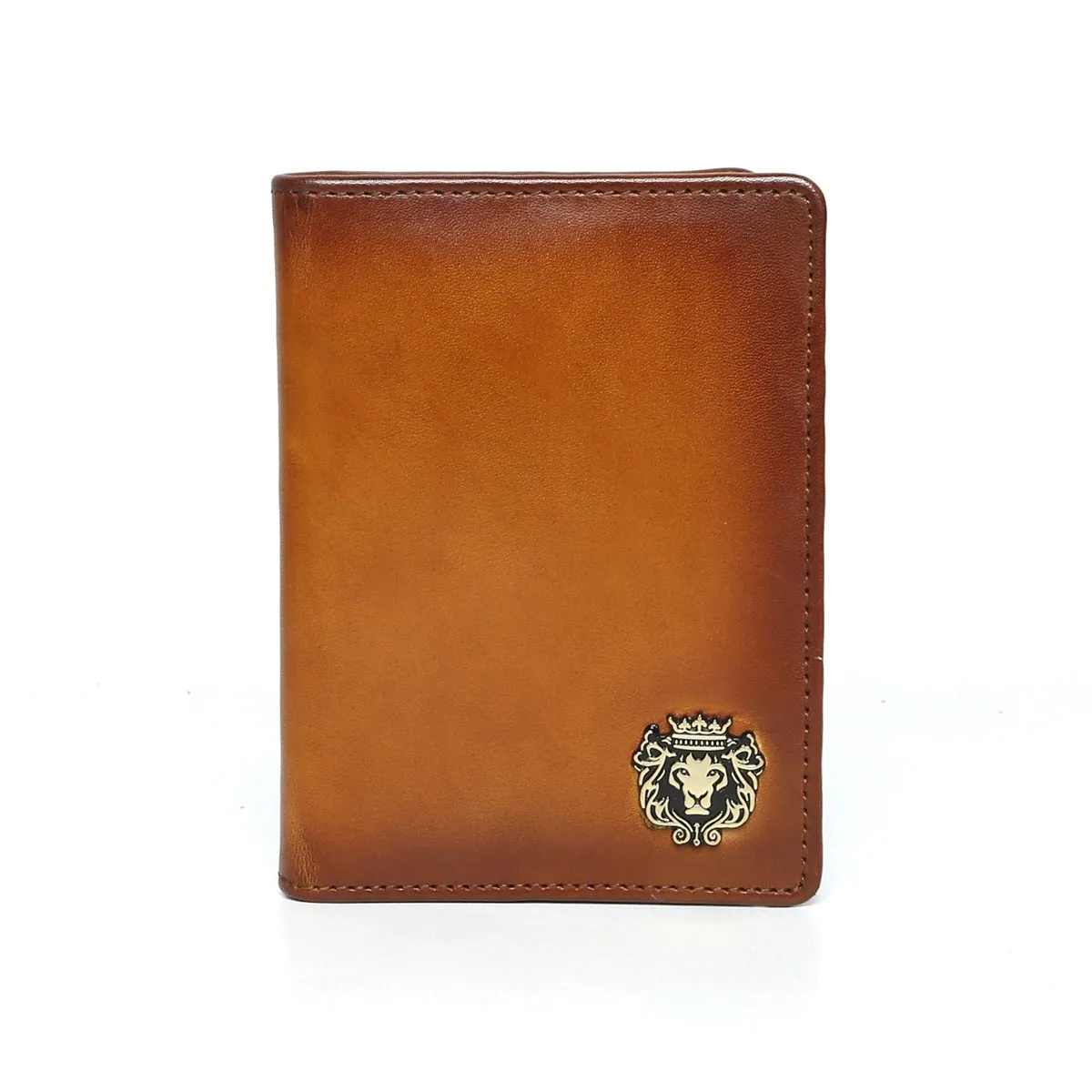 Tan Leather Two Fold Passport Holder & Wallet By Brune & Bareskin