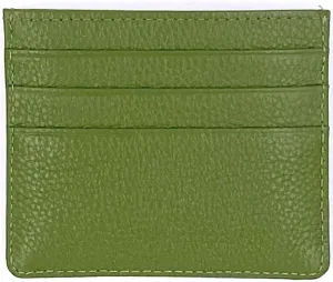 Tapp Collections RFID Protect Slim Minimalist Pocket Leather Wallet Card Holder - Green