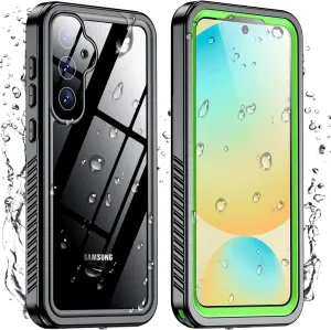 Temdan for Samsung Galaxy S24 FE Case Waterproof, [Military-Grade Drop Protection] [IP68 Underwater] Full Body Heavy Duty Rugged Shock-Proof Case for S24 FE 6.7''-Green