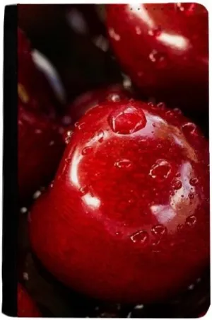 Temperate Red Fruits Picture Cherry Passport Holder Notecase Burse Wallet Cover Card Purse
