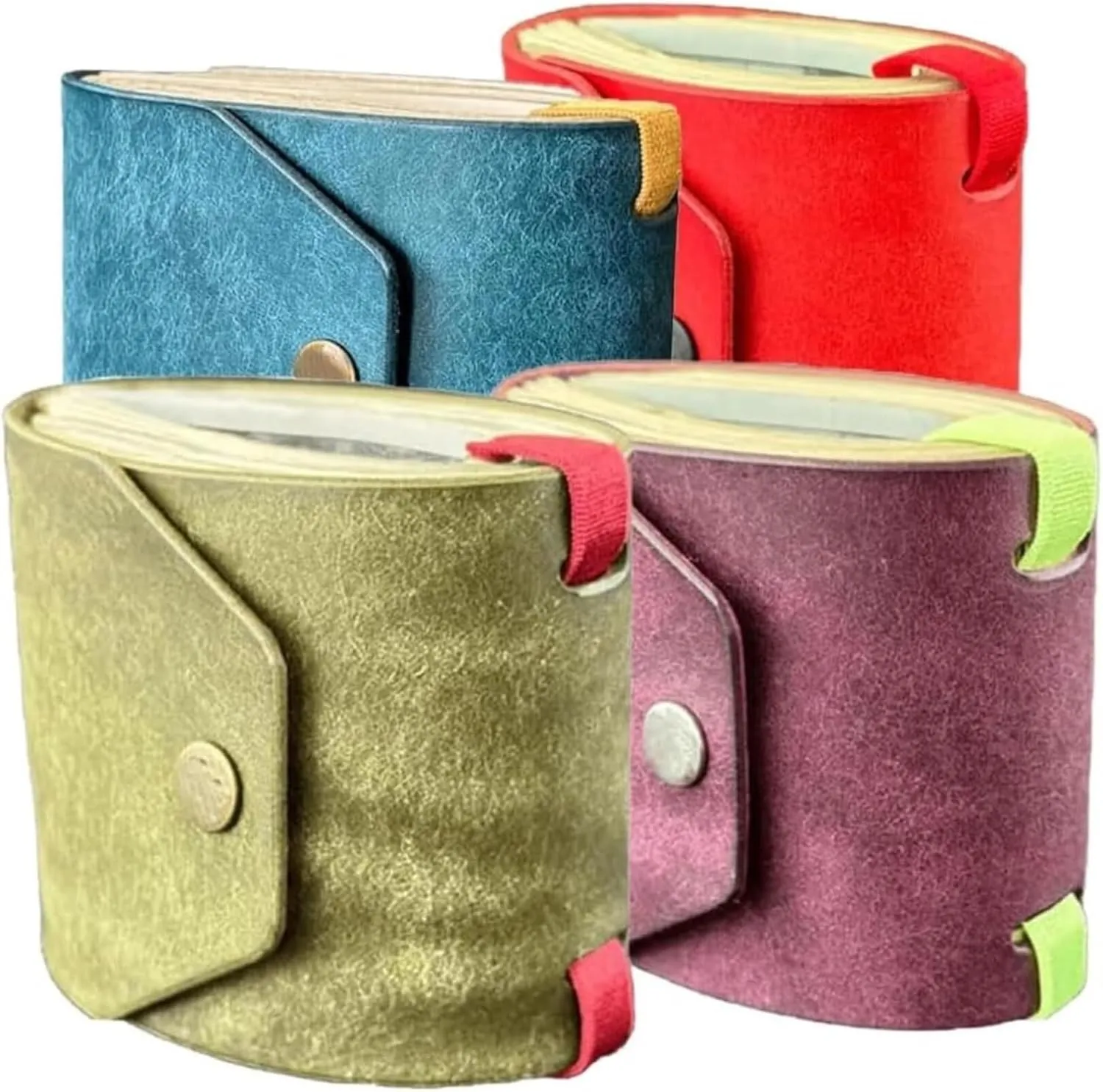 The Cash Wrap Wallet Fast Cash Access Money Holder Handy Purse Bands with Magnetic Clasp(Green Red)