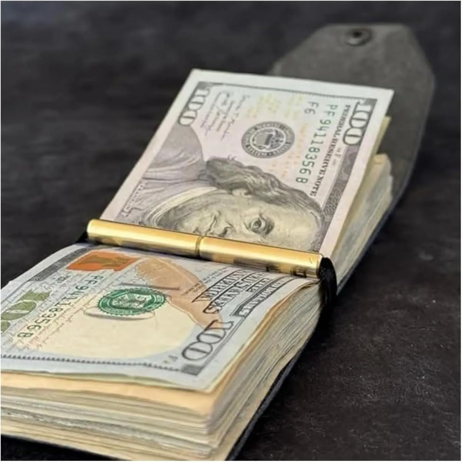 The Cash Wrap Wallet Fast Cash Access Money Holder Handy Purse Bands with Magnetic Clasp(Green Red)