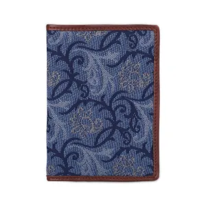THE CLOWNFISH Glamour Fold Series Tapestry Fabric & Faux Leather Unisex Passport Wallet Travel Document Organizer (Magenta-Floral)