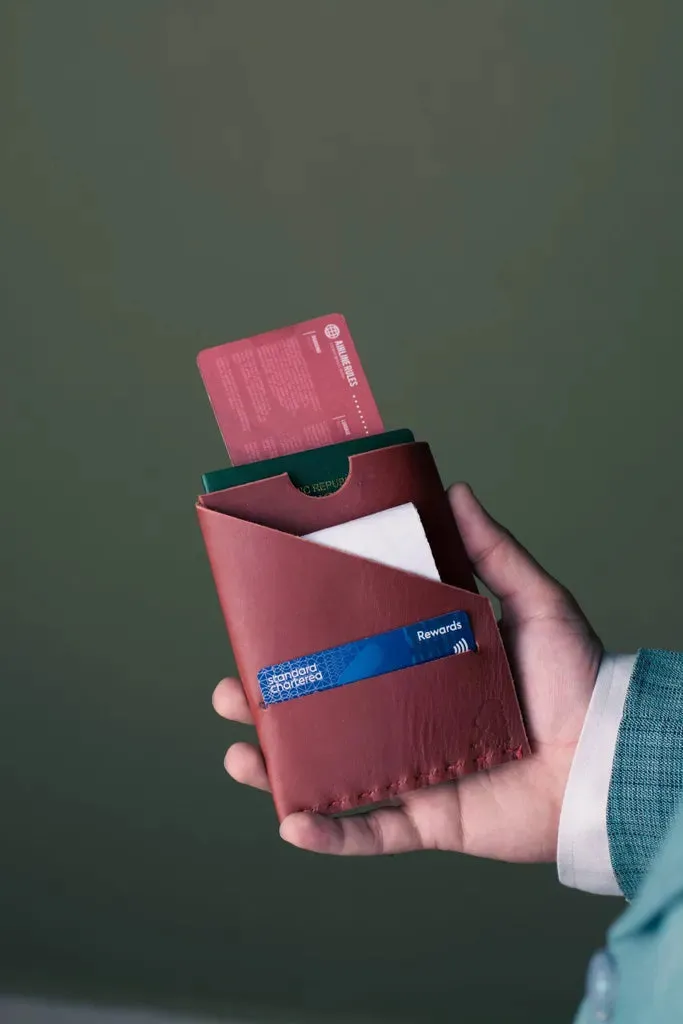 The Voyager – Burgundy - Passport Wallet