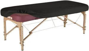 Therapist's Choice® Durable Fitted PU Vinyl leather Protection Cover for Massage Tables (Massage Table not included) (Black)
