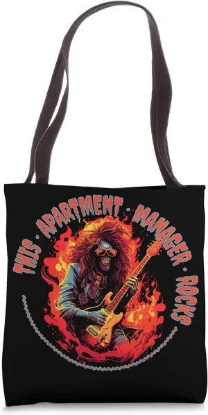 This Apartment Manager Rocks Funny Musician Tote Bag