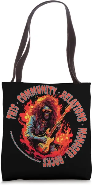 This Community Relations Manager Rocks Funny Musician Tote Bag