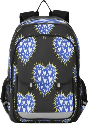 Thorn Heart holiday Boys Girls School Bag Large Capacity Travel Backpack Bookbag with Chest Strap