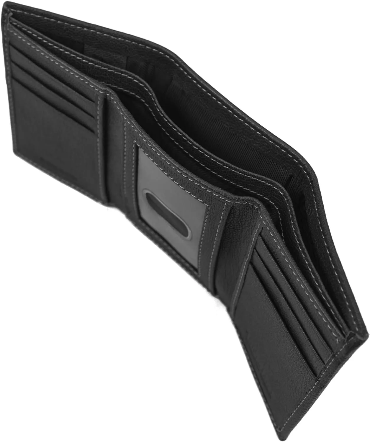Timberland Men's Leather RFID Blocking Trifold Wallet, Black, One Size