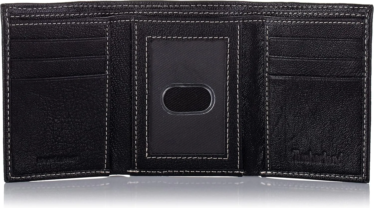 Timberland Men's Leather RFID Blocking Trifold Wallet, Black, One Size