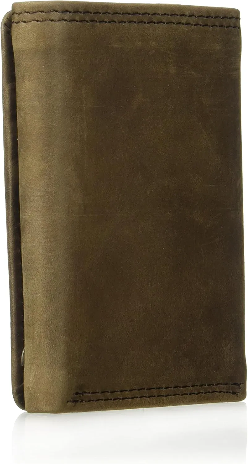 Timberland PRO Men's Leather RFID Trifold Wallet with Id Window