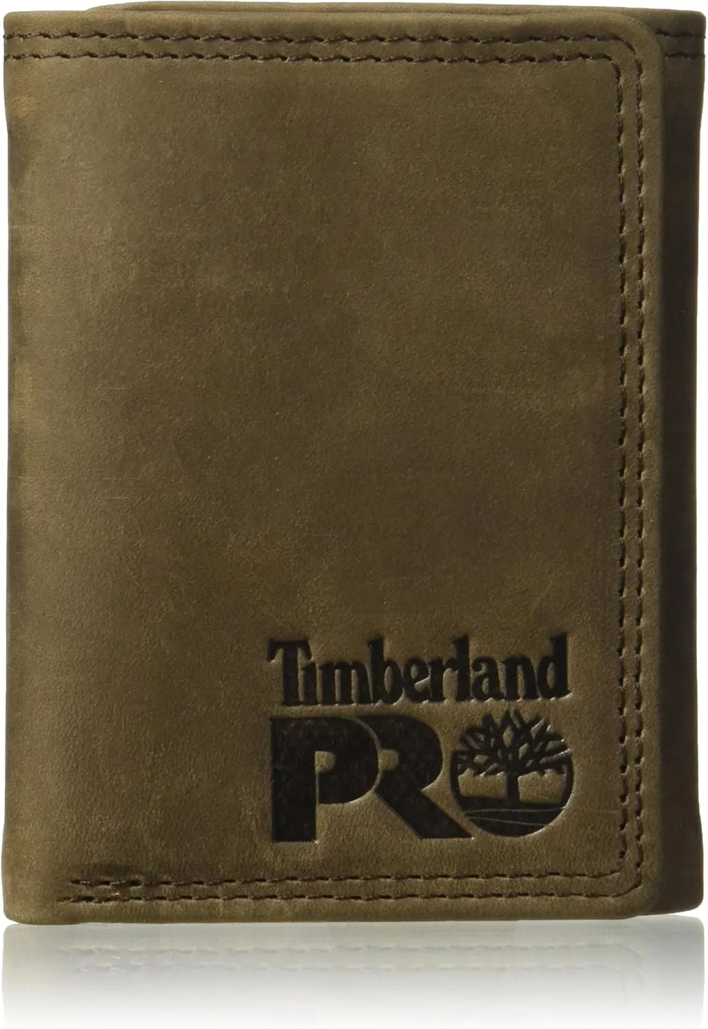 Timberland PRO Men's Leather RFID Trifold Wallet with Id Window