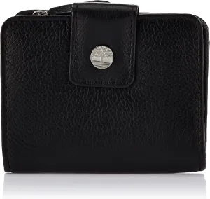 Timberland Women's Leather RFID Small Indexer Wallet Billfold, Black, One Size