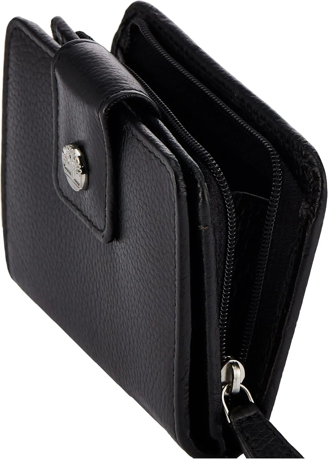 Timberland Women's Leather RFID Small Indexer Wallet Billfold, Black, One Size