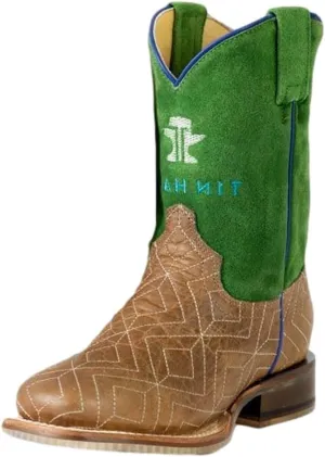 Tin Haul Kid`s Gridlock Ride Em Cowboy Tan Cowboy Boot