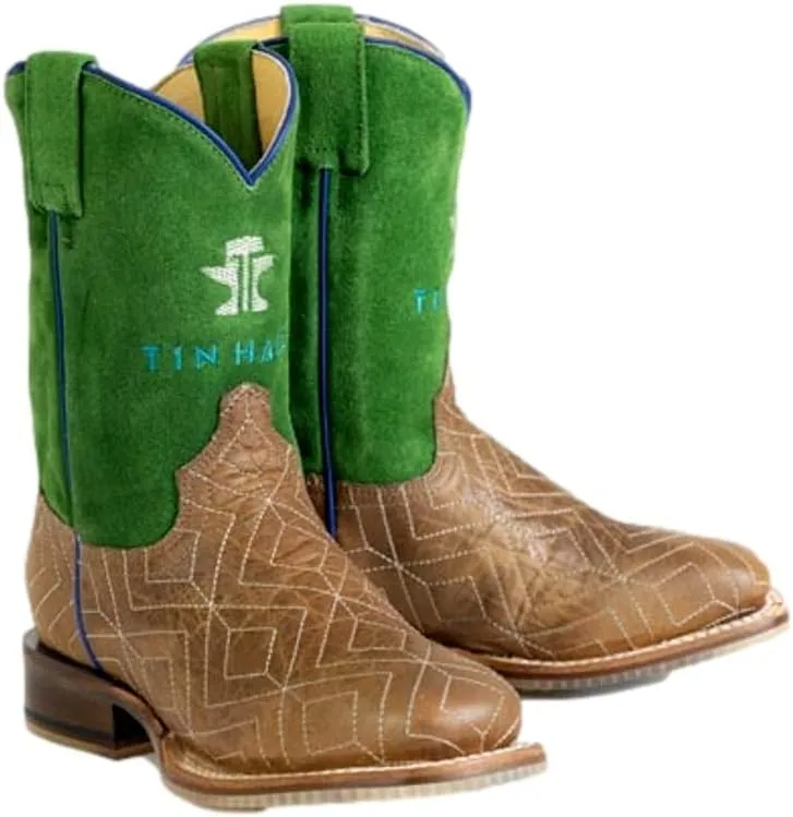 Tin Haul Kid`s Gridlock Ride Em Cowboy Tan Cowboy Boot