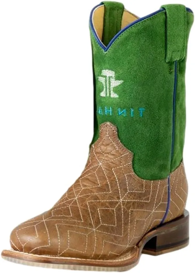 Tin Haul Kid`s Gridlock Ride Em Cowboy Tan Cowboy Boot