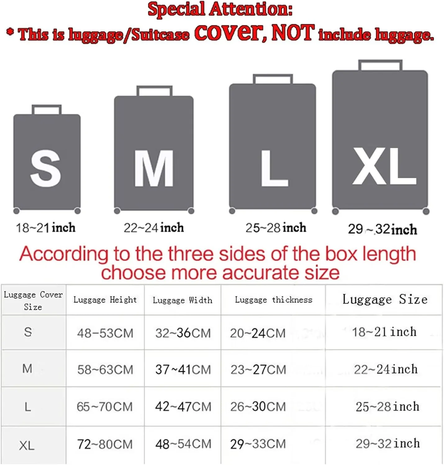 TODIYADDU Music Notes with Red Love Heart Thick Elastic Reusable Luggage Protective Cover Fashion Trolley Case for Suitcase Cover Baggage Travel Bag Cases Fits for Women Gifts, L
