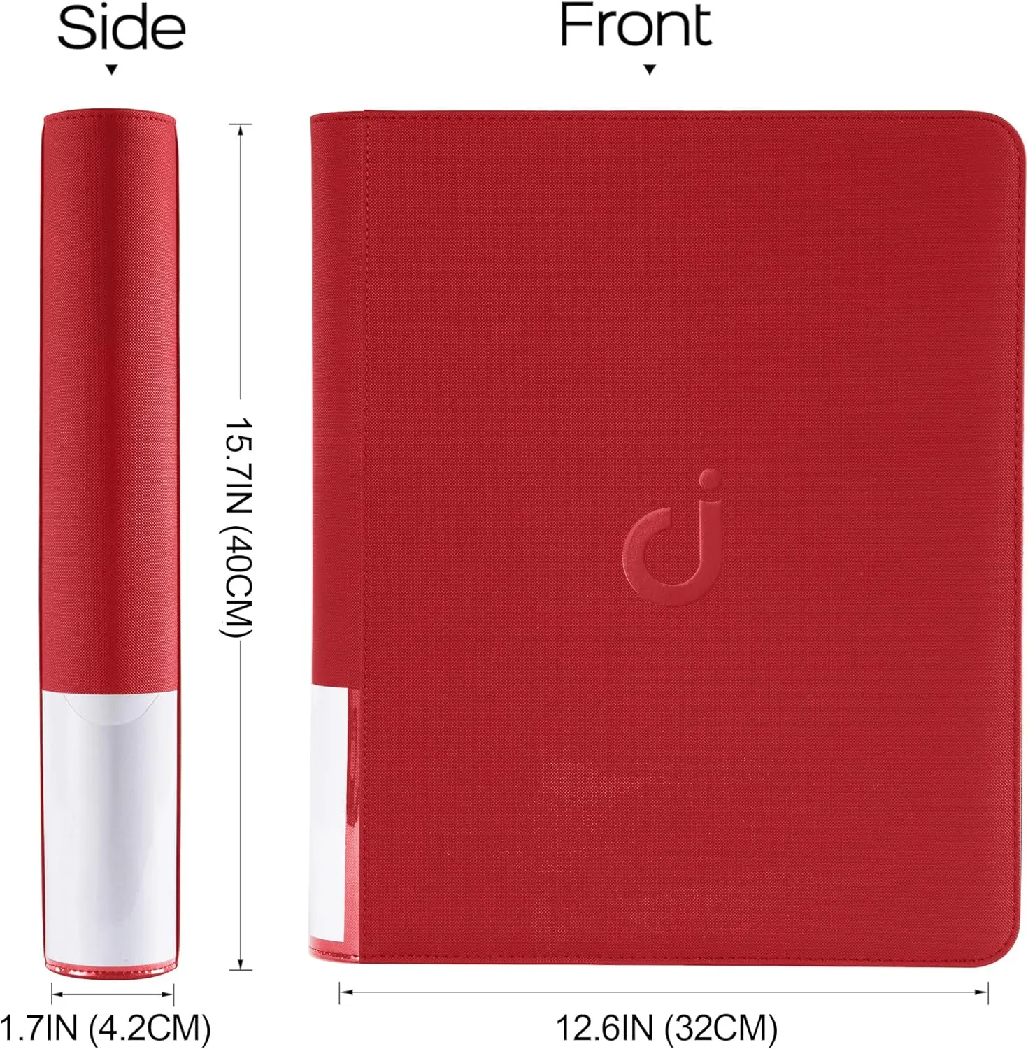 Top Loader Binder, Holds 288 Top Loaders - 9-Pocket Toploader Binder for 3" x 4" Rigid Card Holders for Trading Cards or Sports Cards, Model A - Classic Red