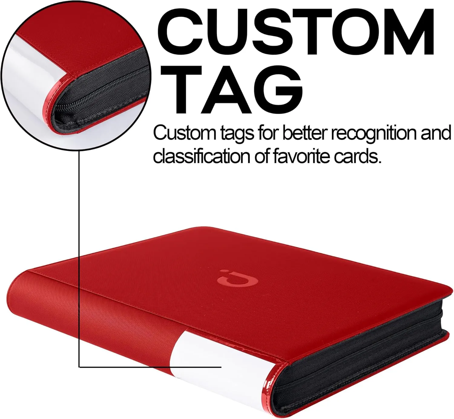 Top Loader Binder, Holds 288 Top Loaders - 9-Pocket Toploader Binder for 3" x 4" Rigid Card Holders for Trading Cards or Sports Cards, Model A - Classic Red
