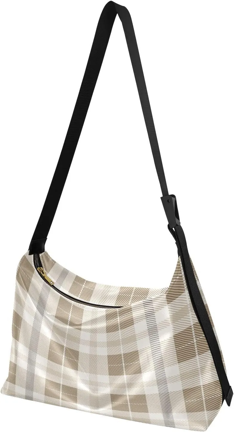 Tote Bag for Women Leather Shoulder Bag Crossbody Bag Girls Cute Tote Bag with Zipper for Work Checkered