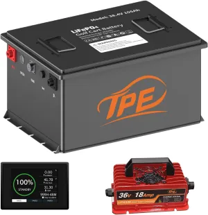 TPE Golf Cart 48V 15 Amp 36V 18Amp Lithium Iron Phosphate Charger Dual Port