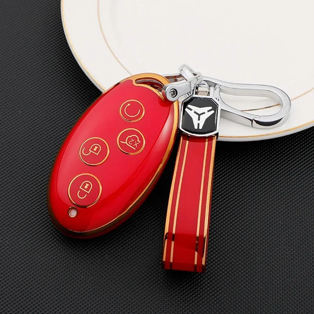 TPU Car Key Cover Case Key Bag Shell Holder, for BYD Song Max Yuan S7 Qin 80