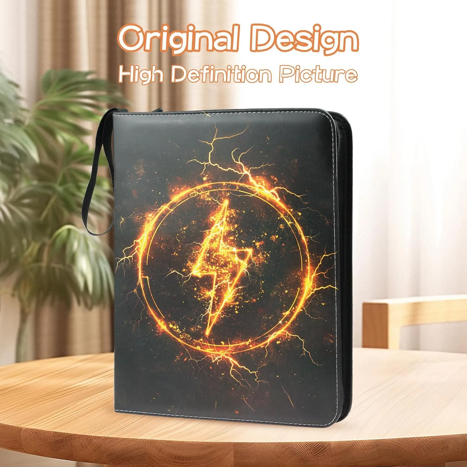 Trading Card Binder 9 Pocket, Collectible Trading Card Albums Fits 900 Cards with 50 Removable Sleeves,Waterproof Card Holder Album for TCG, MTG, Sports Cards(Mascot, 900P)
