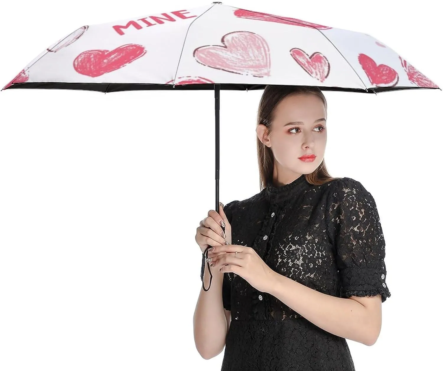 Traditional Chinese Dragon Compact Folding Travel Umbrella Chinoiserie Style Umbrella Auto Open Close Windproof & Rainproof Umbrella Umbrella for Adults