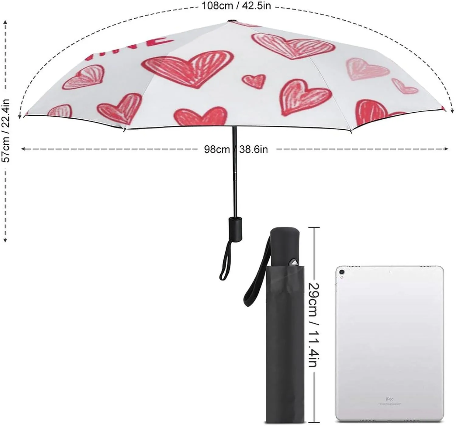 Traditional Chinese Dragon Compact Folding Travel Umbrella Chinoiserie Style Umbrella Auto Open Close Windproof & Rainproof Umbrella Umbrella for Adults