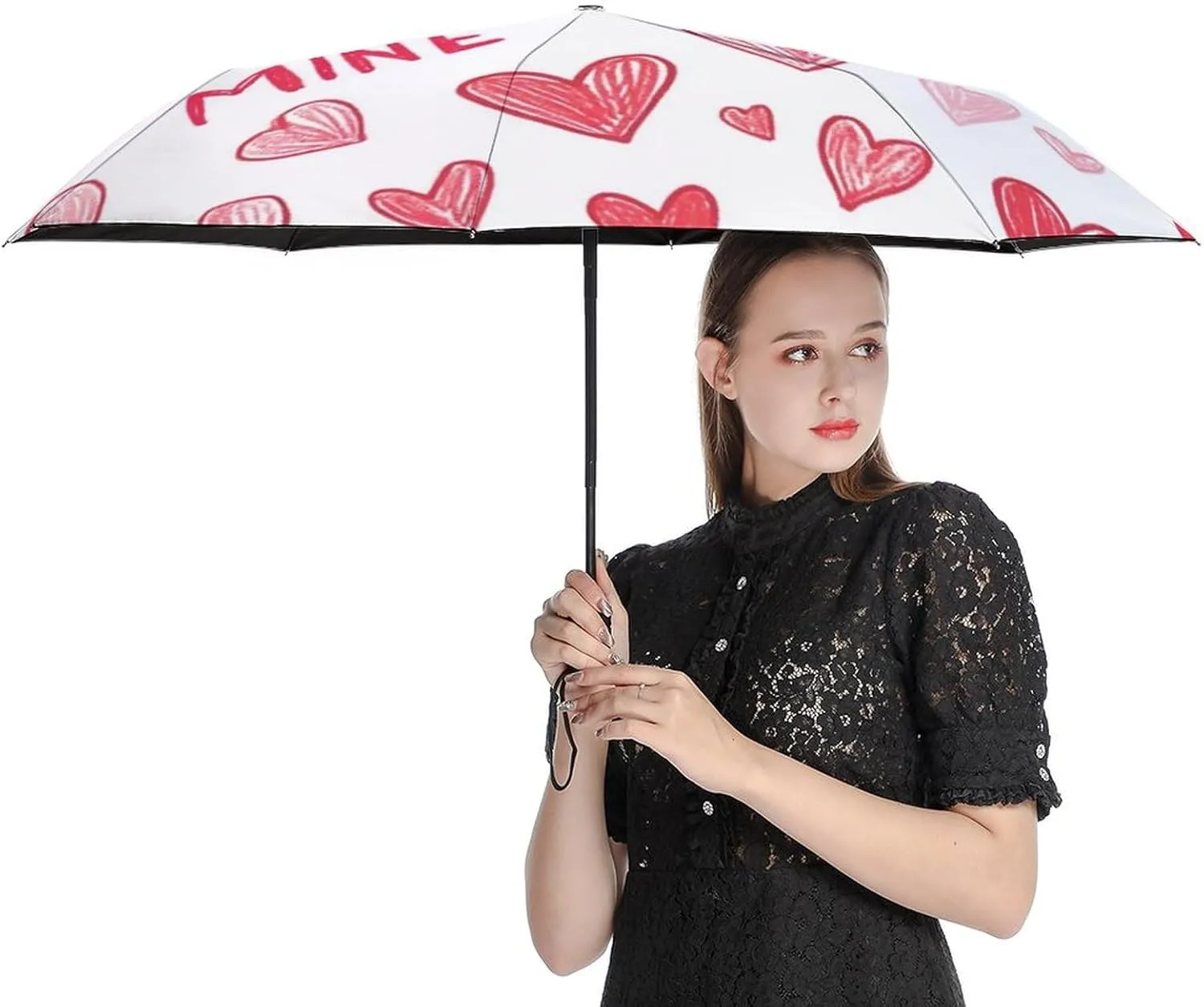 Traditional Chinese Dragon Compact Folding Travel Umbrella Chinoiserie Style Umbrella Auto Open Close Windproof & Rainproof Umbrella Umbrella for Adults
