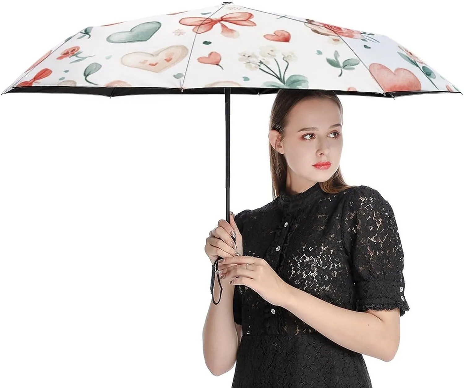 Traditional Chinese Dragon Compact Folding Travel Umbrella Chinoiserie Style Umbrella Auto Open Close Windproof & Rainproof Umbrella Umbrella for Adults