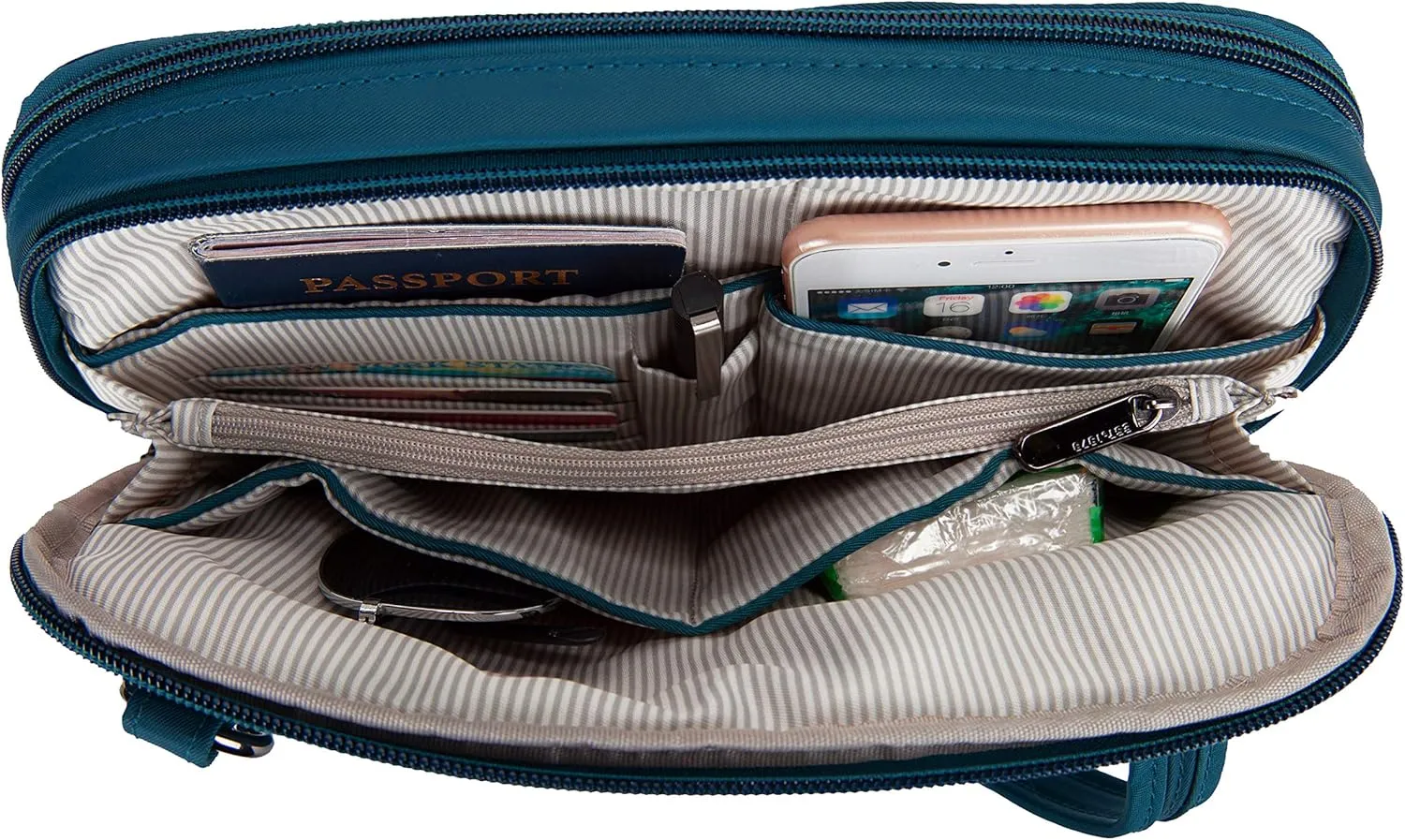 Travelon Women's Anti-theft Tailored East/West Organizer Chrossbody