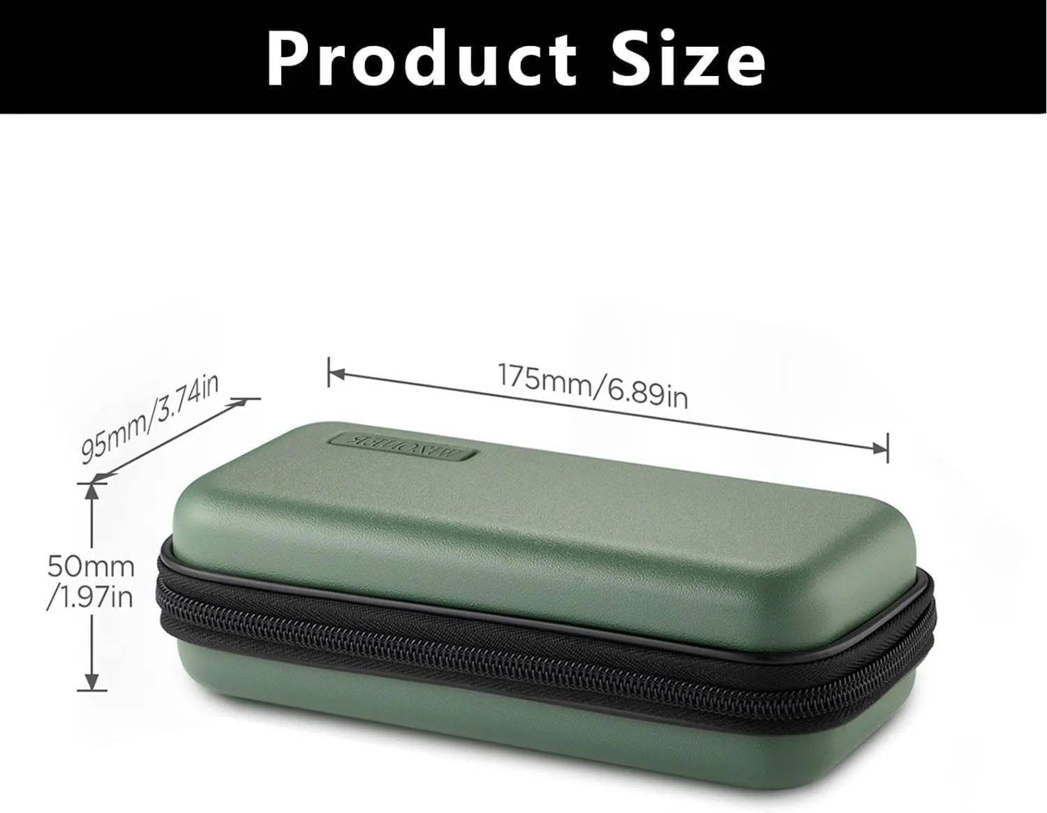 Trimmer Case, Razor Storage Bag Shaver Travel Hard EVA Storage box for Electric Trimmer and Accessories - Case Only (Green)