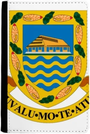 Tuvalu Oceania National Emblem Passport Holder Notecase Burse Wallet Cover Card Purse