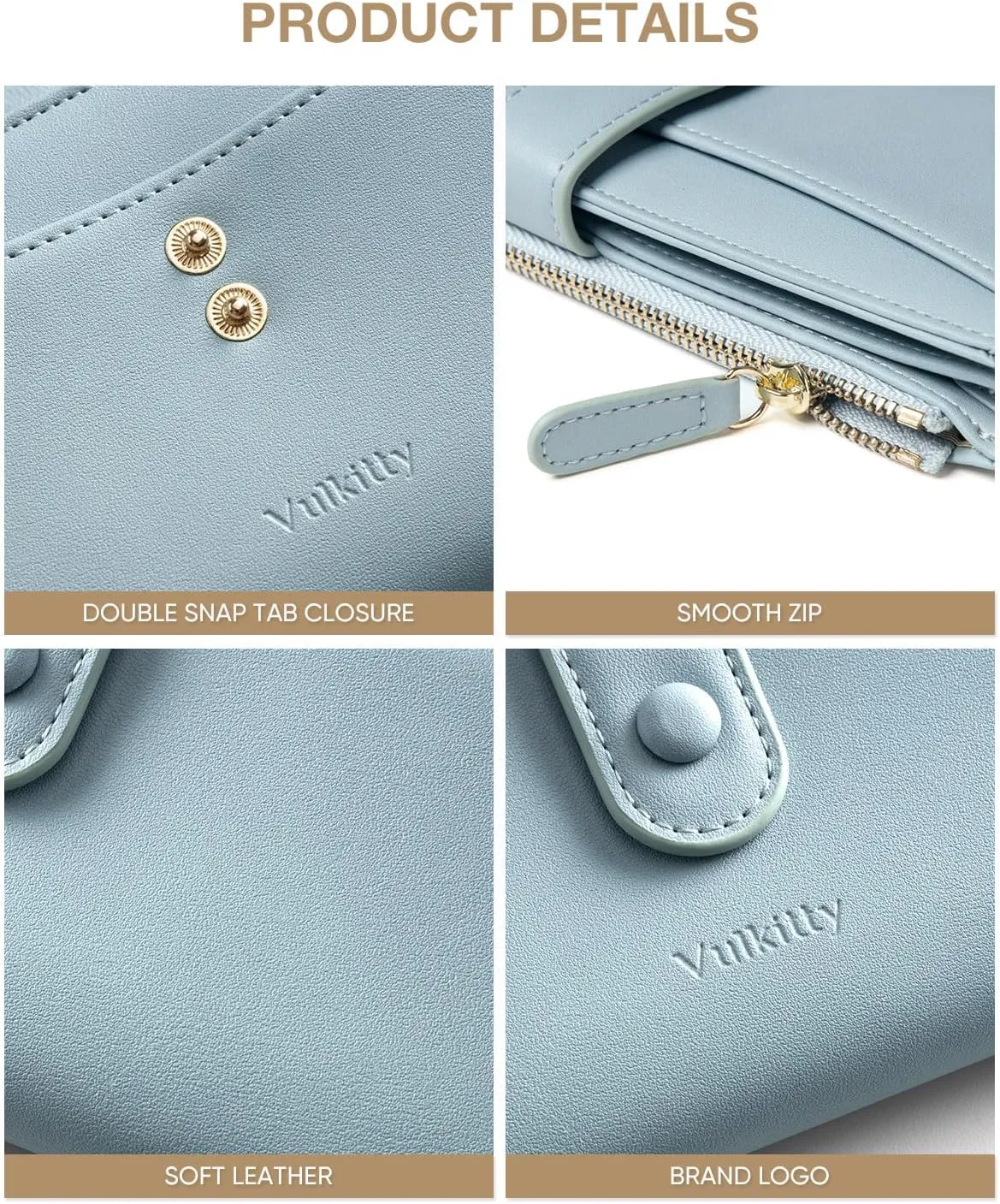 Ultra Slim Thin Leather Wallets Womens Bifold Credit Card Women's Wallets Card Cases Money Organizers for Women Ladies Female Cash Purse Wallet, Blue