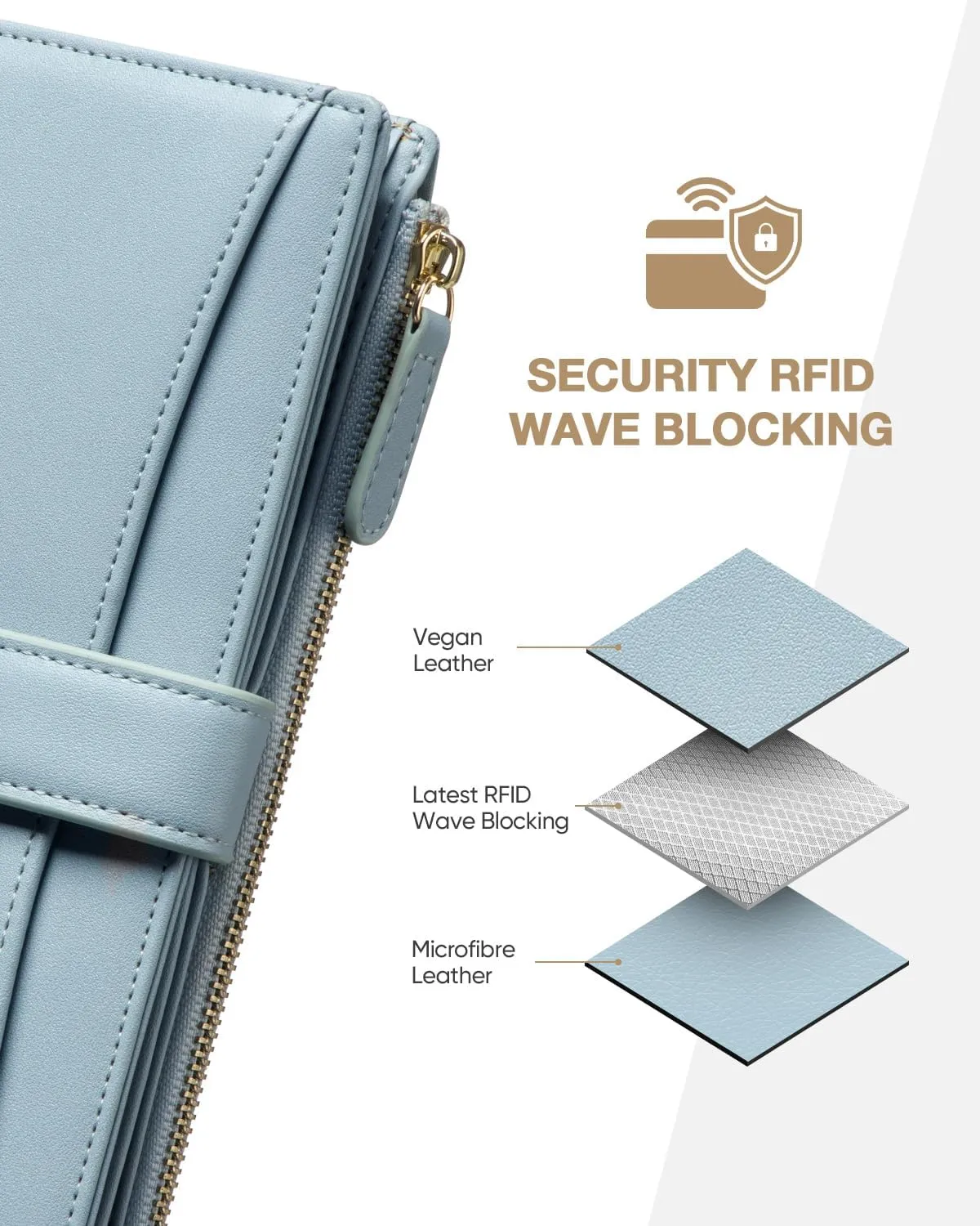 Ultra Slim Thin Leather Wallets Womens Bifold Credit Card Women's Wallets Card Cases Money Organizers for Women Ladies Female Cash Purse Wallet, Blue