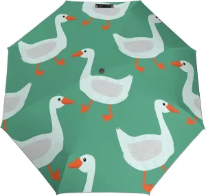 Umbrella Compact Folding Domestic Birds Geese Travel Umbrella Auto Open And Close for Windproof, Rainproof