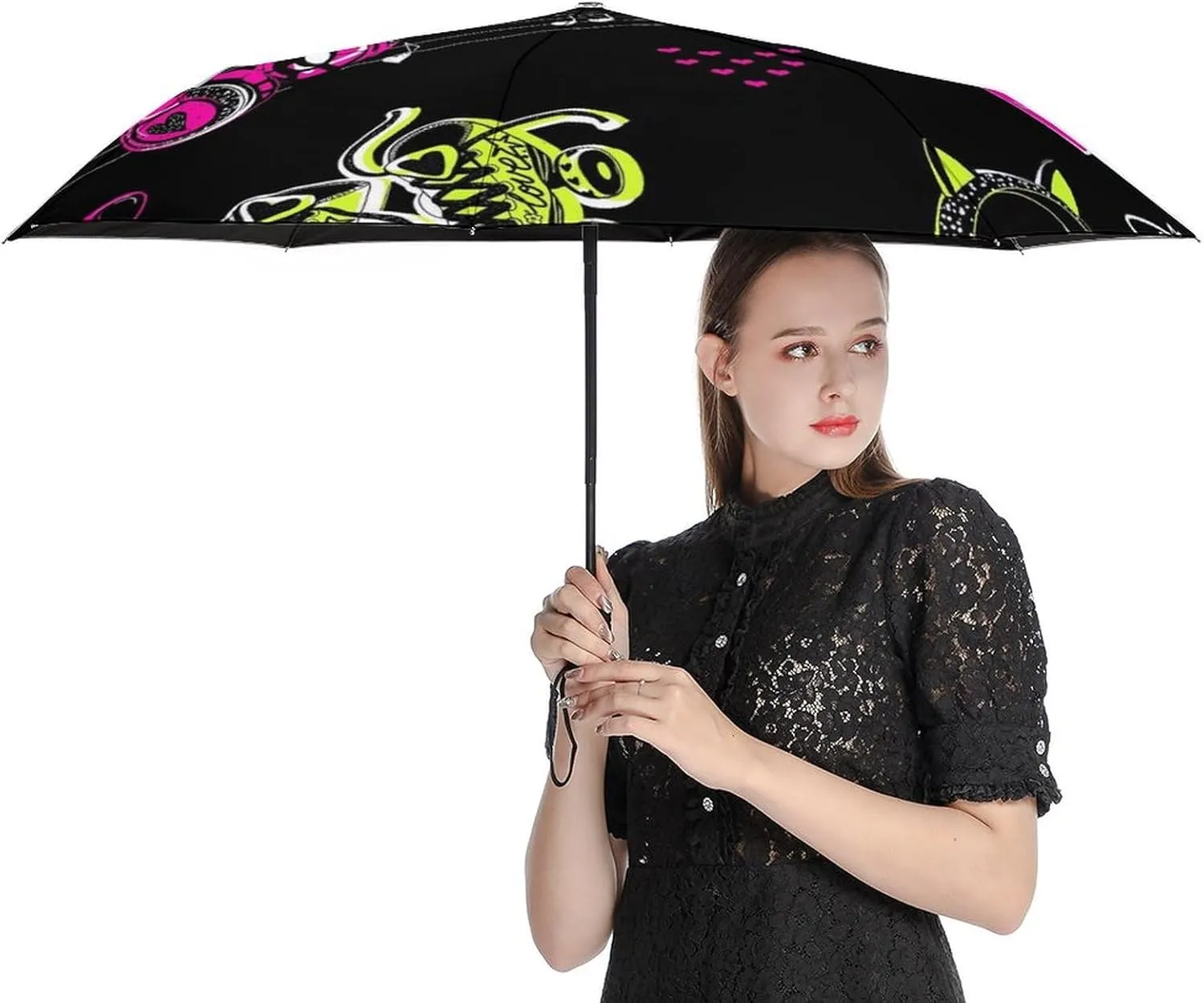 Umbrella Compact Folding Domestic Birds Geese Travel Umbrella Auto Open And Close for Windproof, Rainproof