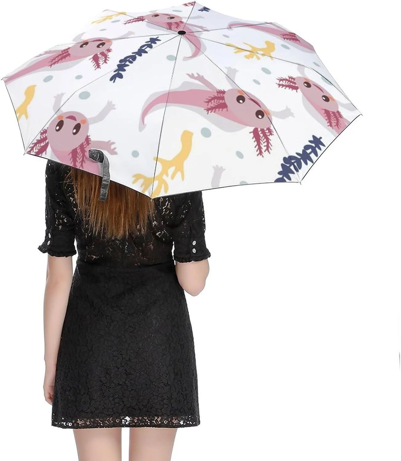 Umbrella Compact Folding Domestic Birds Geese Travel Umbrella Auto Open And Close for Windproof, Rainproof