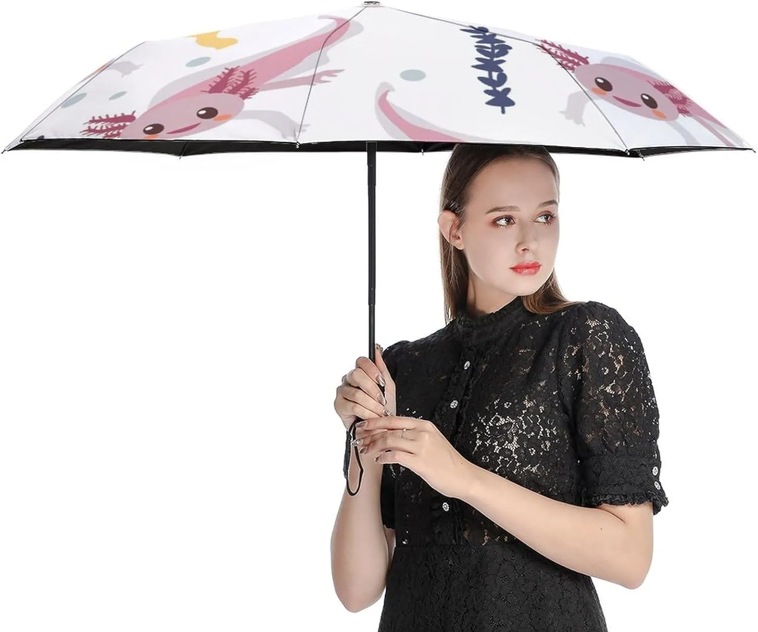 Umbrella Compact Folding Domestic Birds Geese Travel Umbrella Auto Open And Close for Windproof, Rainproof