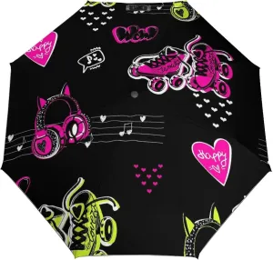 Umbrella Compact Folding Domestic Birds Geese Travel Umbrella Auto Open And Close for Windproof, Rainproof