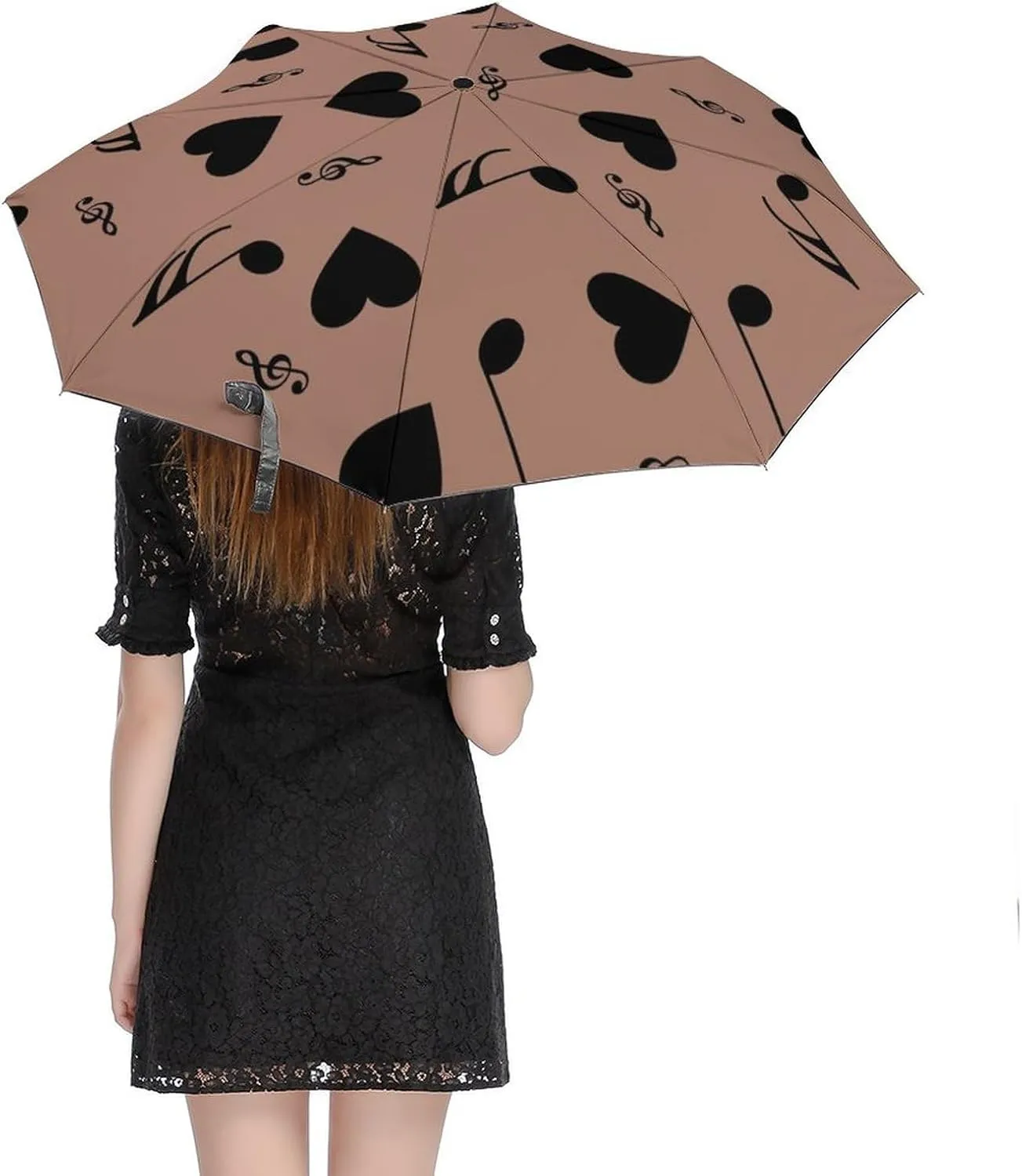 Umbrella Compact Folding Wooded Hunting Travel Umbrella Auto Open And Close for Windproof, Rainproof