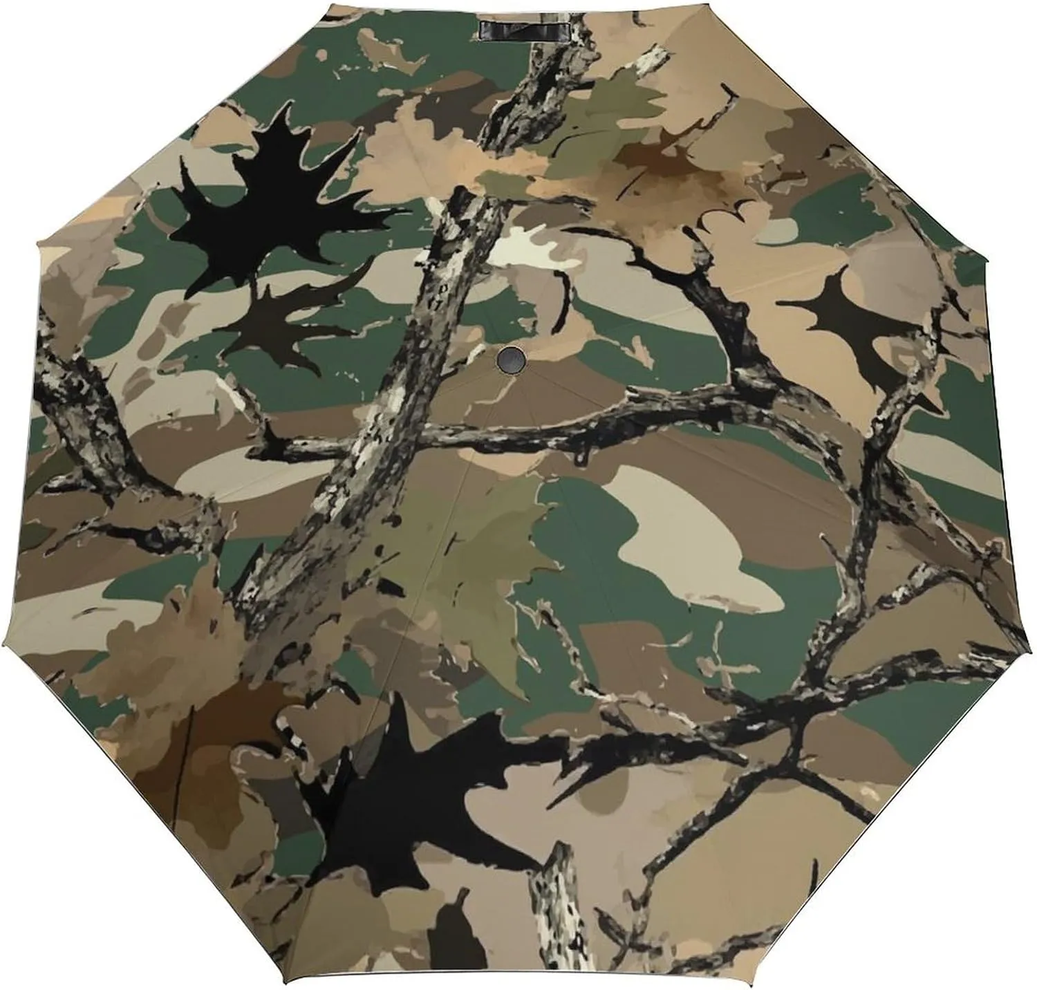 Umbrella Compact Folding Wooded Hunting Travel Umbrella Auto Open And Close for Windproof, Rainproof
