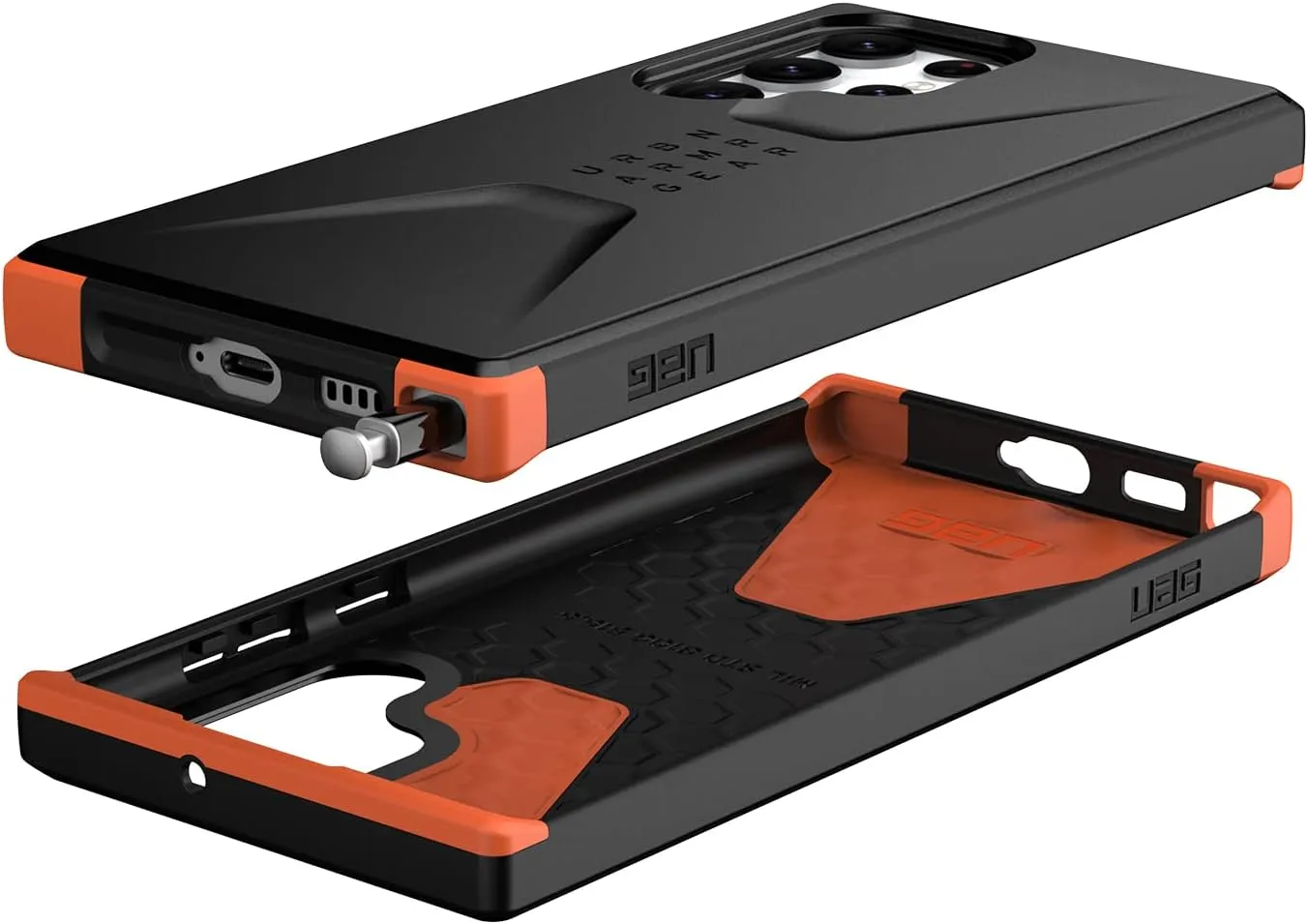 URBAN ARMOR GEAR Galaxy S22 Ultra Shockproof Case, Civilian Black, UAG-GLXS22ULT-C-BK