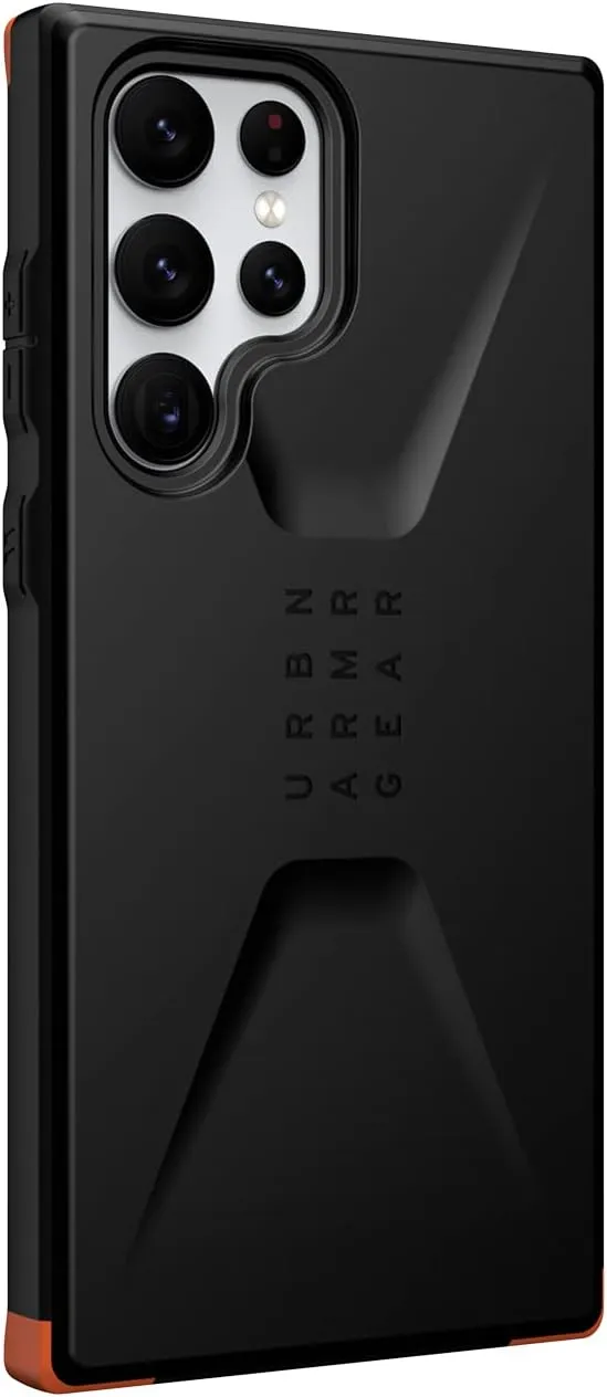 URBAN ARMOR GEAR Galaxy S22 Ultra Shockproof Case, Civilian Black, UAG-GLXS22ULT-C-BK
